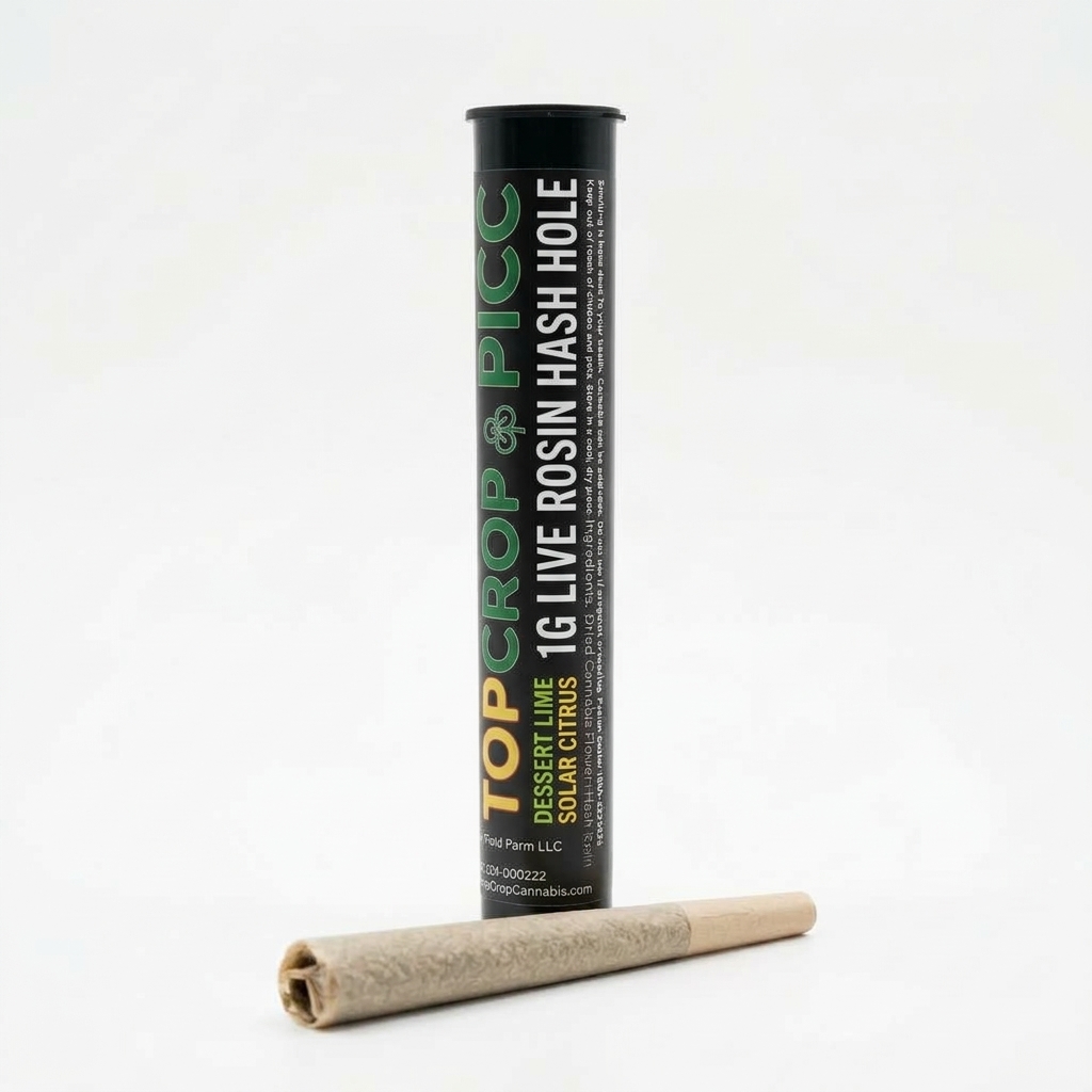 TopCrop 1g Live Rosin Hashhole — Dessert Lime / Solar Citrus